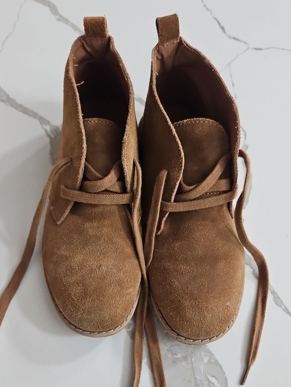 GAP Brown Suede Kids Lace-Up Boots